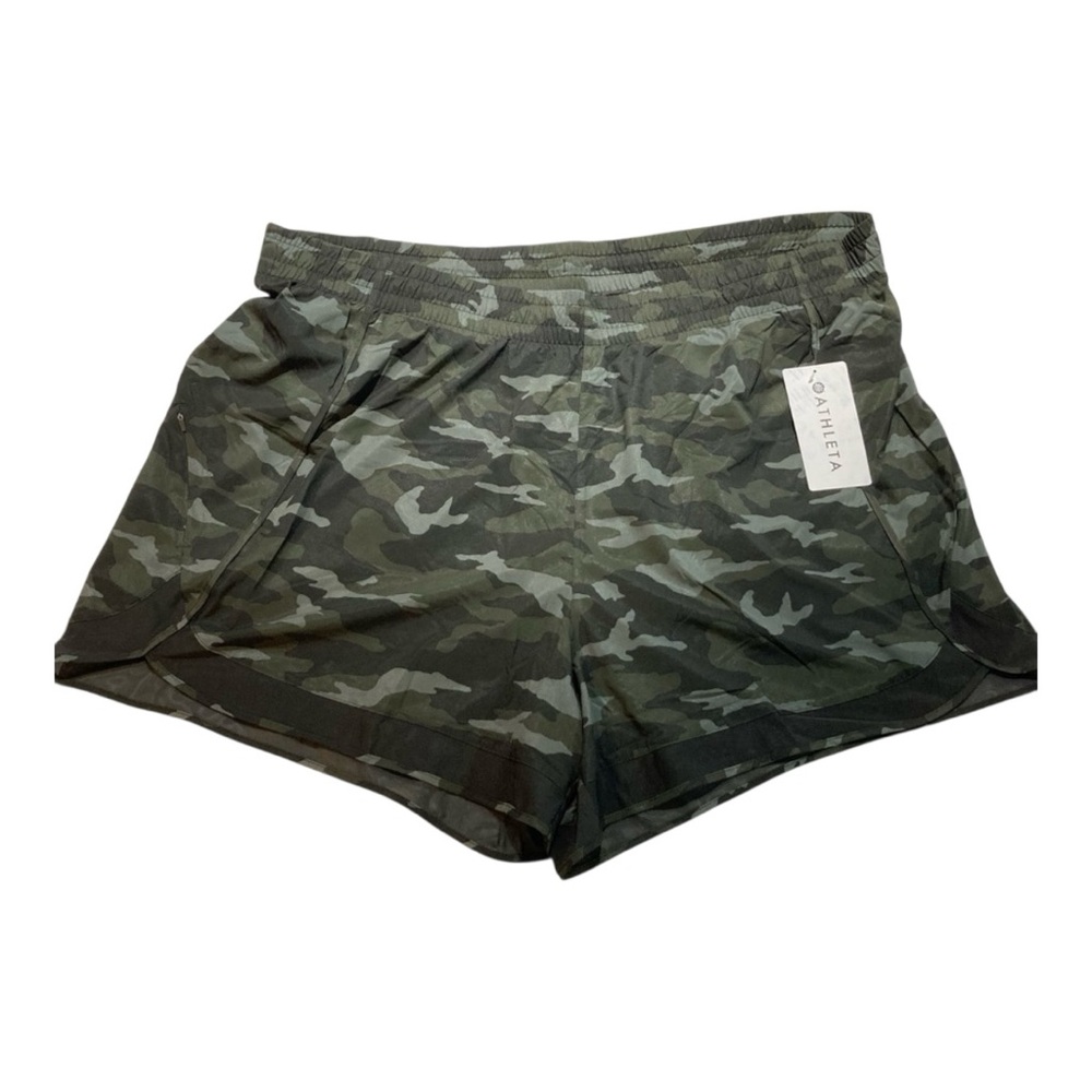 NWT Athleta Camo Printed Mesh Racer Run Short 4" Plus Size 3X Recycled Poly